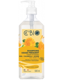 C'BIO Shampooing usage fréquent Miel Calendula Avoine 500ml usage quotidien Pharma5avenue