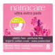 Natracare 12 Serviettes normales ultra extra à ailettes 12 serviettes