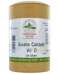 Herboristerie de paris Source Calcium Vitamine D 120 gélules reminéralisation des os et des articulations Pharma5avenue