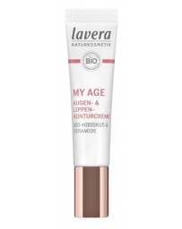 Lavera MY AGE Crème contour des yeux et lèvres 15ml céramides hibiscus grenade karité Pharma5avenue