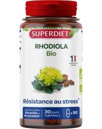 Super Diet Rhodiola rosea bio 90 gélules rhodiole anti stress Pharma5avenue