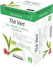 Nutrigee Thé Vert bio Antioxydant Goji Grenade Cranberry 30 sachets vitalité et anti fatigue Pharma5avenue