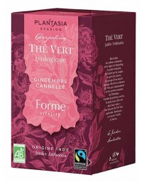 Plantasia Thé vert Forme Gingembre Cannelle 18 sachets
