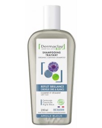 Dermaclay Shampoing cheveux gris reflet brillance Certifié Bio 250 ml shampooing anti jaunissement Pharma5avenue