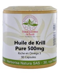 Herboristerie de Paris Huile de Krill 500mg 90 capsules oméga 3 DHA et EPA Pharma5avenue