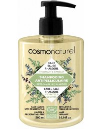 Cosmo Naturel shampooing anti pelliculaire 500 ml cade sauge rhassoul anti démangeaisons antipelliculaire Pharma5avenue
