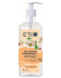 Cé'Bio Gel douche Enveloppant Fleurs d'Abricot 1 Litre Gel douche Abricot 1L relaxant Pharma5avenue