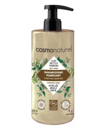 Cosmonaturel Shampooing purifiant cheveux gras 500ml argile ortie achillée tendance grasse Pharma5avenue