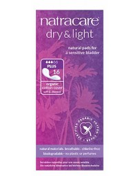 Natracare Serviettes incontinence légère Dry and Light Plus x16 contre les fuites urinaires légères Pharma5avenue