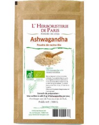 Herboristerie de Paris Ashwagandha bio poudre de racine 100gr anti stress et relaxation Pharma5avenue