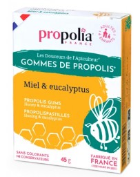 Propolia Gommes de Propolis Miel et Eucalyptus 45gr propolis française Pharma5avenue