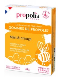 Propolia Gommes de Propolis Miel et Orange sachet de 45g sous étui Pharma5avenue