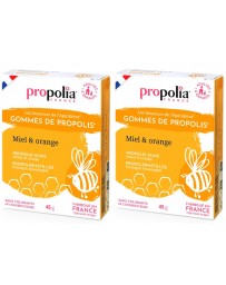 Propolia Gommes de Propolis Miel et Orange lot de 2x45g Lot de 2 boîtes de 45g Pharma5avenue