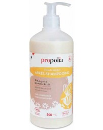 Propolia Après shampoing Certifié Bio Miel Argan et Protéines de blé 500ml régénère les cheveux secs Pharma5avenue