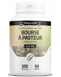 Orgaliane Bourse à pasteur bio 210mg 200 gélules capselle pour les règles normales Pharma5avenue