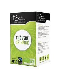 Thé vert BIO déthéiné 20 sachets 30g Touch Organic
