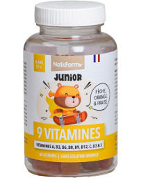 Nat et Form 9 Vitamines Junior plus 60 oursons