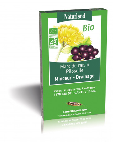 Naturland - Minceur Drainage Bio - 10 ampoules Naturland - Minceur Drainage Bio - 10 ampoules