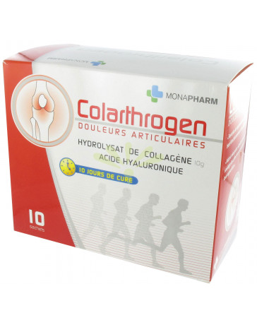 Monapharm - Colarthrogen (Collagène et Acide Hyaluronique) 10 sachets - 10 à 20 jours de cure Monapharm - Colarthrogen (Collagène et Acide Hyaluronique) 10 sachets - 10 à 20 jours de cure