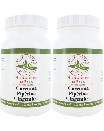 Herboristerie de Paris Curcuma Pipérine Gingembre 2 x 90 gélules végétales Herboristerie de Paris Curcuma Pipérine Gingembre 2 x 90 gélules végétales