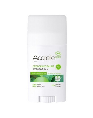 Déodorant Baume Citron Mandarine verte 40g Acorelle - produit d'hygiène biologique Déodorant Baume Citron Mandarine verte 40g Acorelle - produit d'hygiène biologique