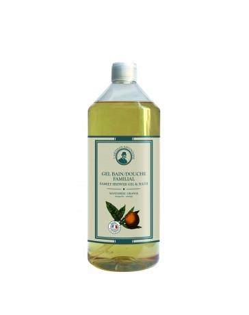 L'Artisan Savonnier Gel bain douche familial Mandarine Orange 1 L, gel douche bio L'Artisan Savonnier Gel bain douche familial Mandarine Orange 1 L, gel douche bio