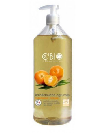 C'BIO Bain et douche Agrumes Mandarine Orange 1 L, bain douche bio, pharma5avenue C'BIO Bain et douche Agrumes Mandarine Orange 1 L, bain douche bio, pharma5avenue