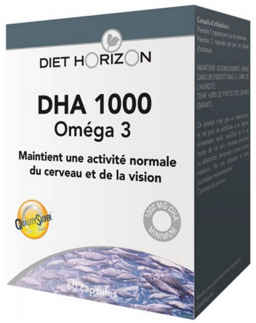 Diet Horizon DHA 1000 Oméga 3 - 60 capsules pharma5avenue Diet Horizon DHA 1000 Oméga 3 - 60 capsules pharma5avenue